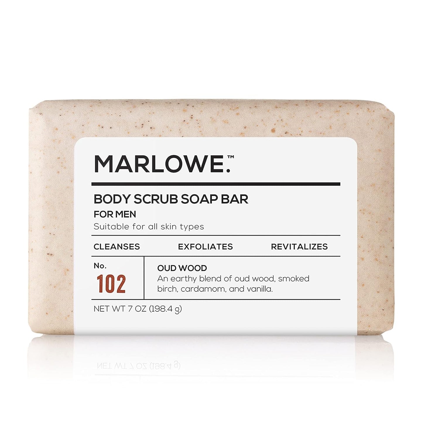 Revitalize Your Skin with No. 102 Oud Wood Body Scrub Soap - 3 Exfoliating Bars with Shea Butter, Olive Oil & Green Tea Extracts, Earthy & Smoky Scent