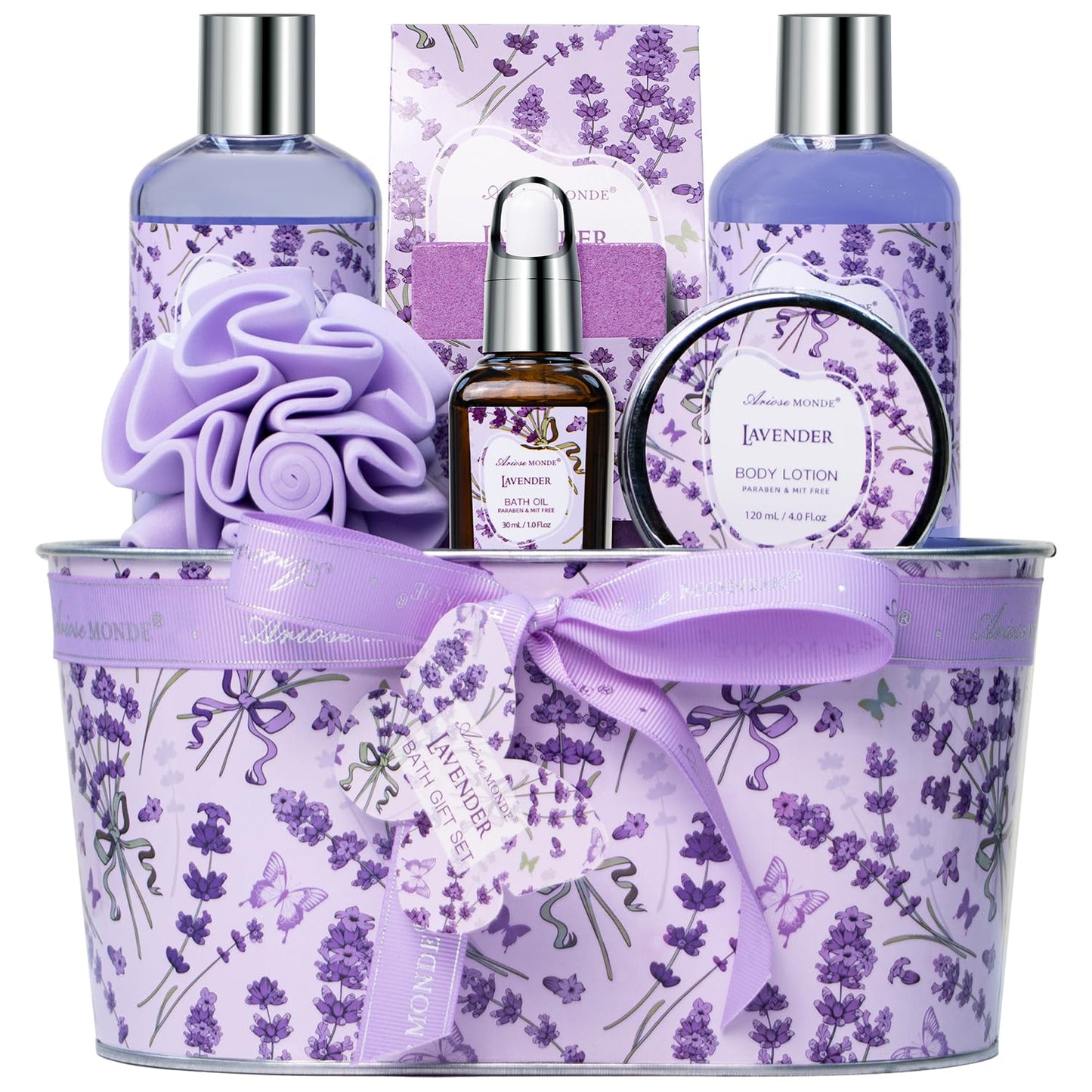 Indulge in Relaxation: 8-Piece Honey Almond Spa Gift Basket for Women - Perfect Birthday, Christmas, or Thank You Gift!