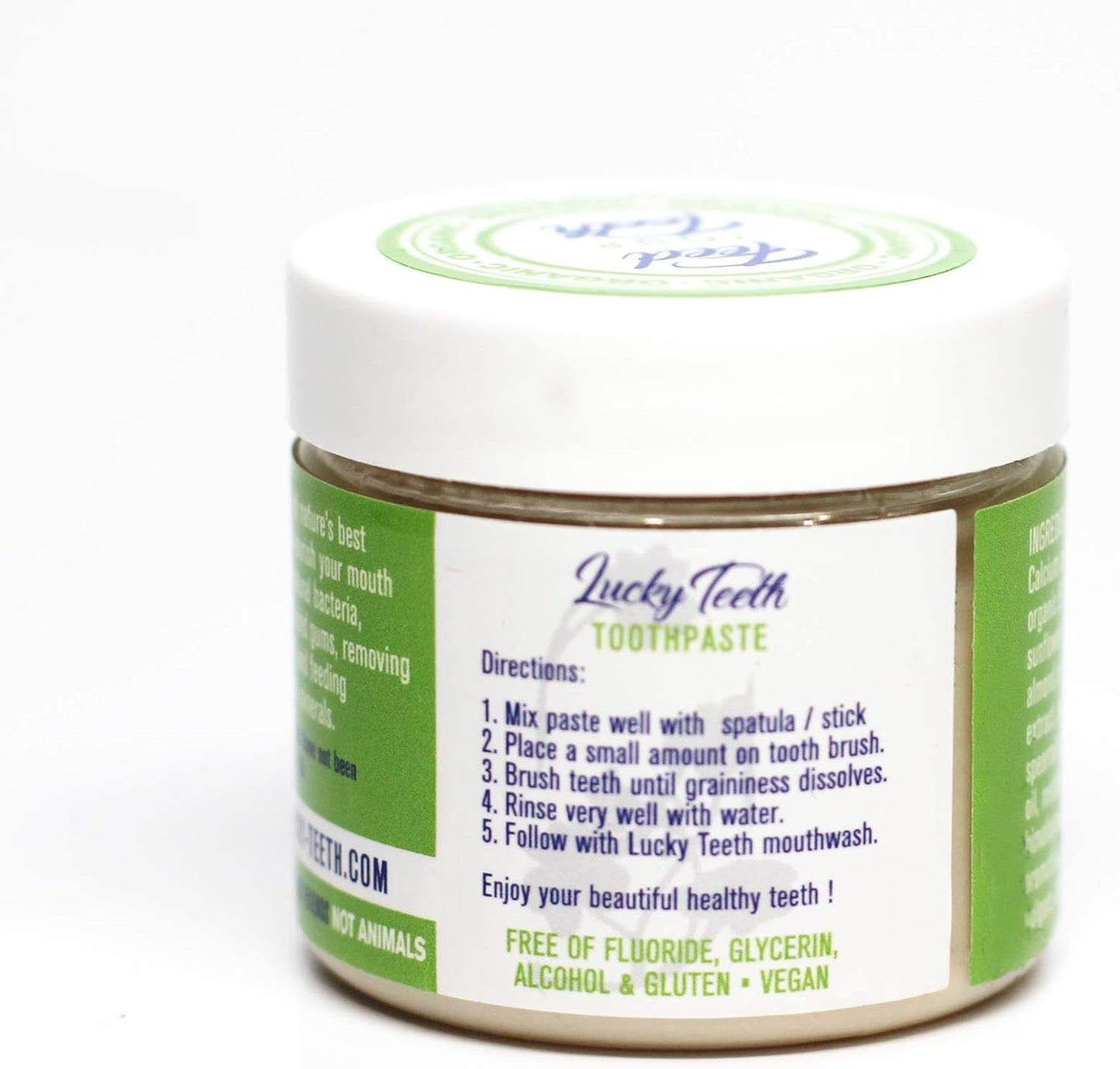 Lucky Teeth Organic Toothpaste - All-Natural Formula for Stronger Teeth & Gums (2 Oz)