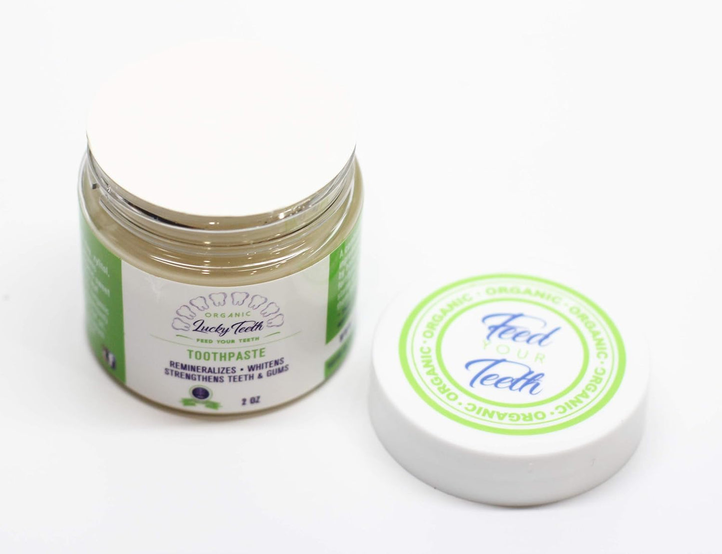 Lucky Teeth Organic Toothpaste - All-Natural Formula for Stronger Teeth & Gums (2 Oz)