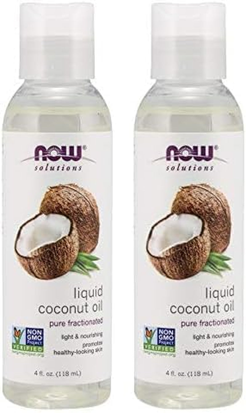 NOW Foods Liquid Coconut Oil - Nourish Your Skin and Hair, 4 oz - Lightweight & Hydrating Formula