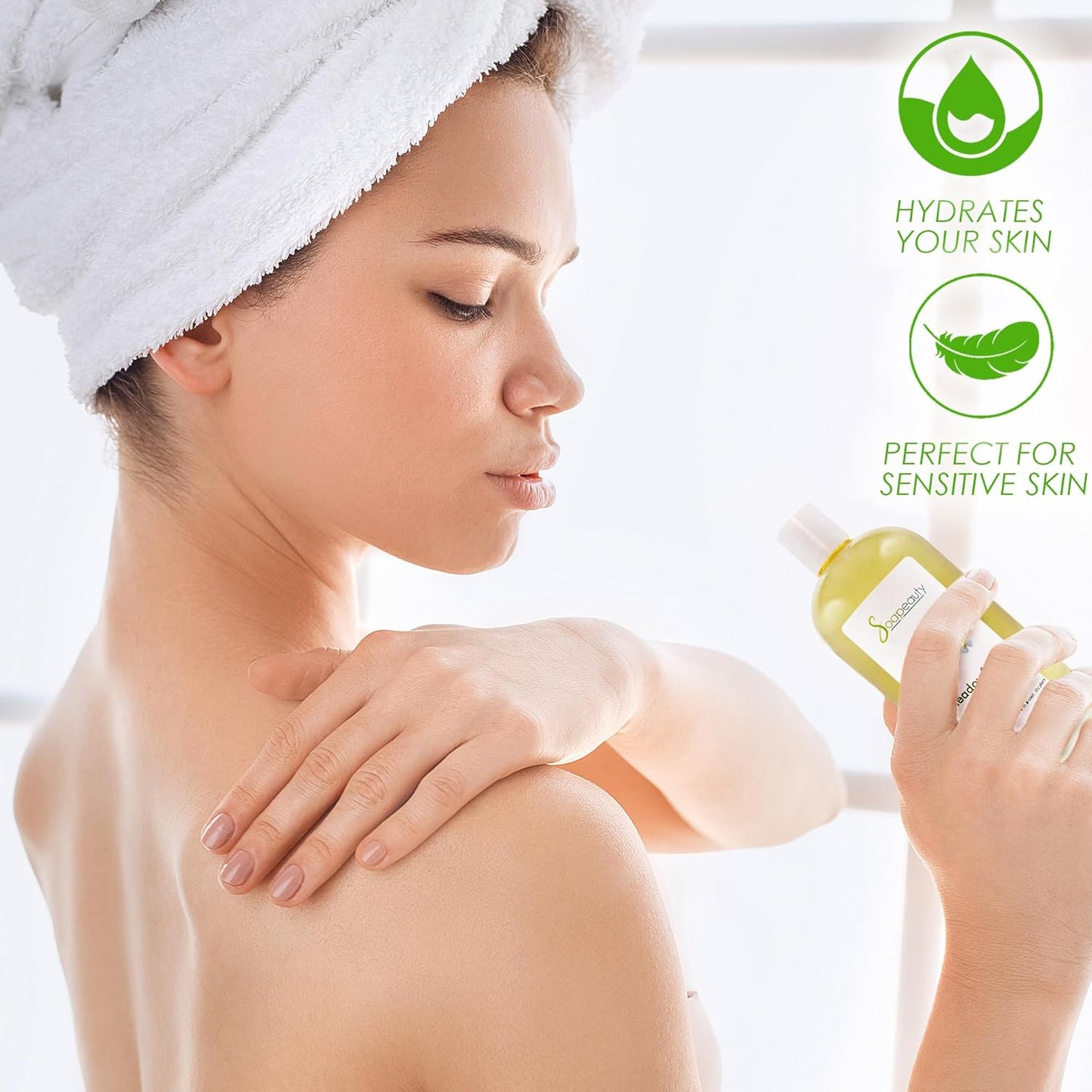 Soapeauty 100% Pure Meadowfoam Seed Oil - Cold Pressed Unrefined Moisturizer for Face & Hair, Promotes Hair Growth - 16 Fl Oz