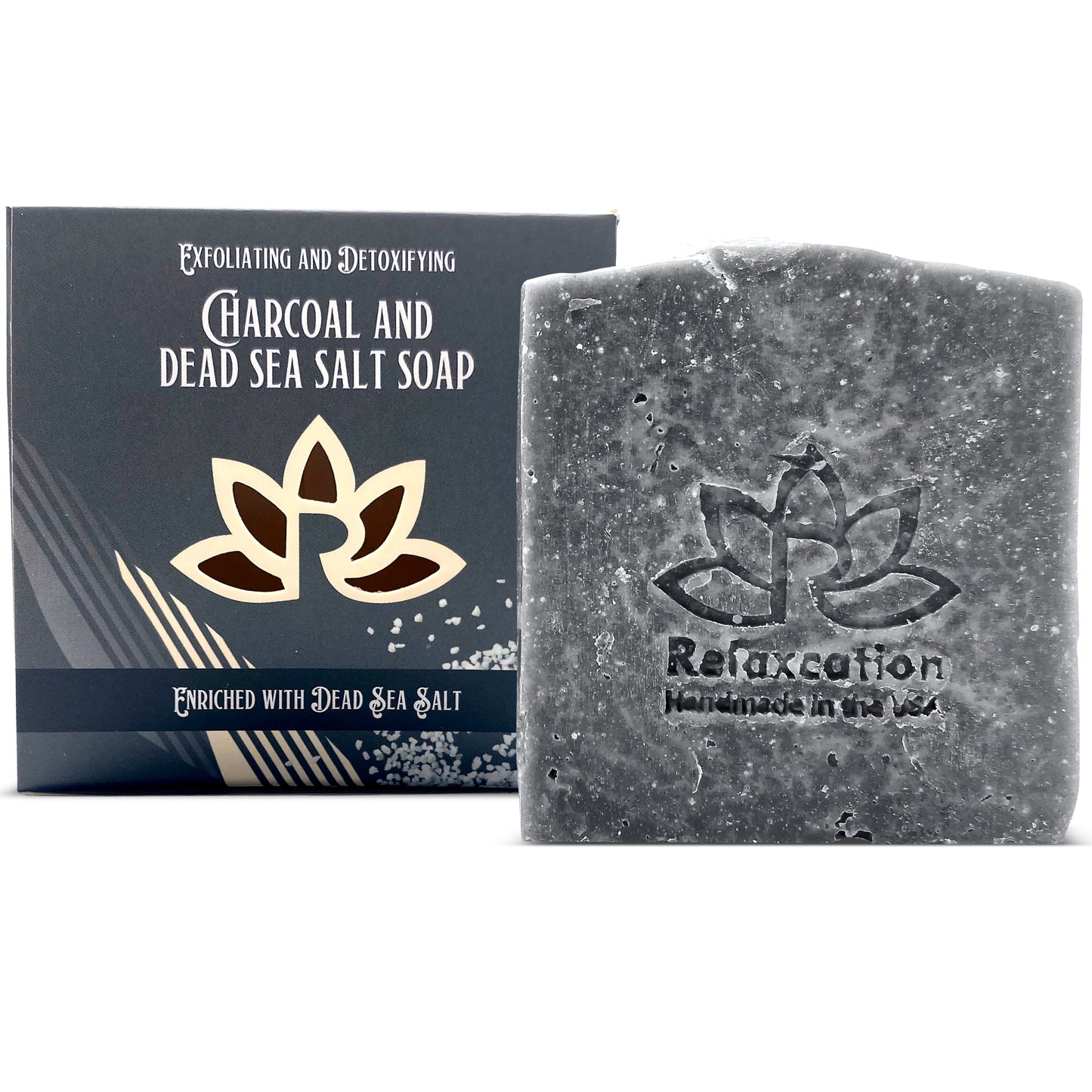 Black Charcoal Soap Bar Natural Cold Process Soap Whiskey, Leather and Patchouli Scent Mix Bar Handmade in USA by