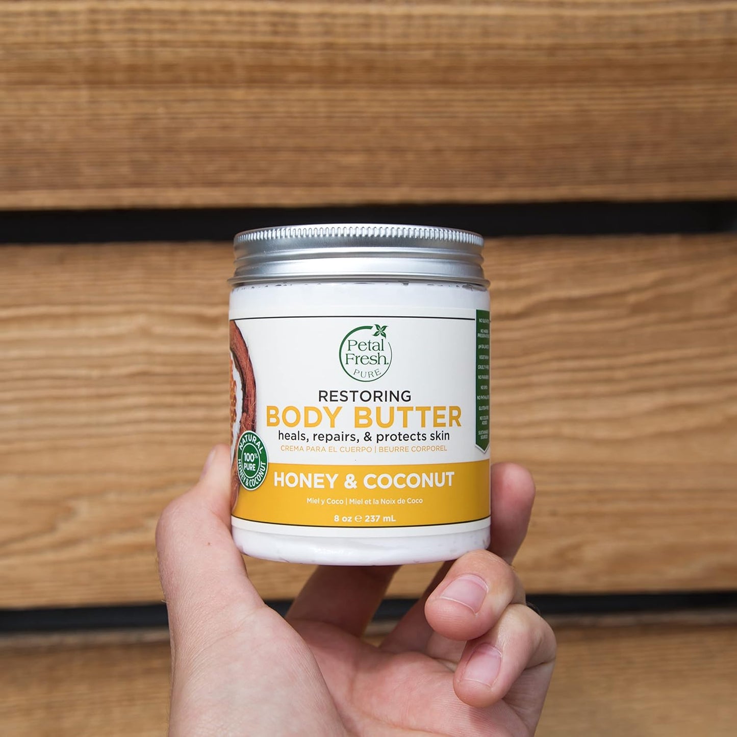 Transform Your Skin with Petal Fresh Pure Restoring Body Butter - Luxurious Honey & Coconut Oil Blend, 8 Fl Oz