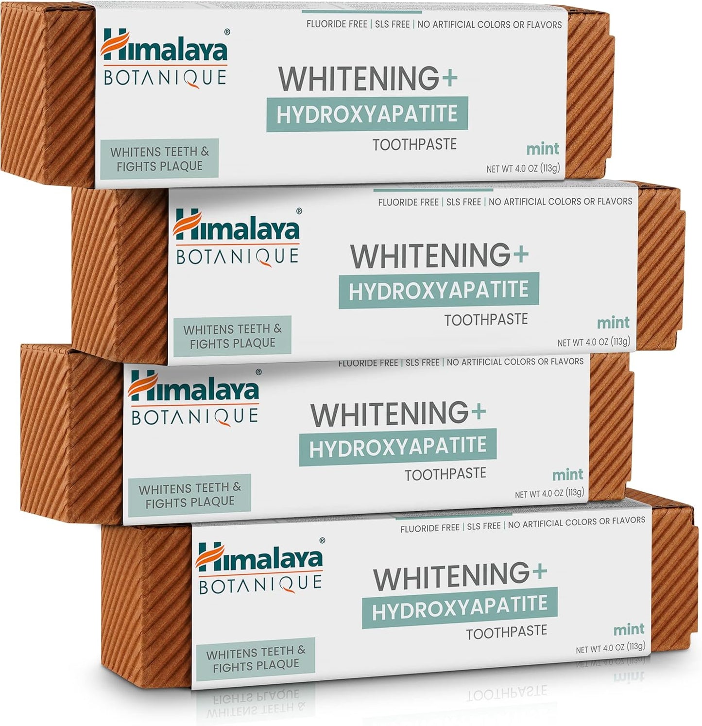 Himalaya Botanique Whitening Toothpaste with Nano Hydroxyapatite - Mint Flavor for Sensitive Teeth, Vegan & Gluten-Free, 4 Oz