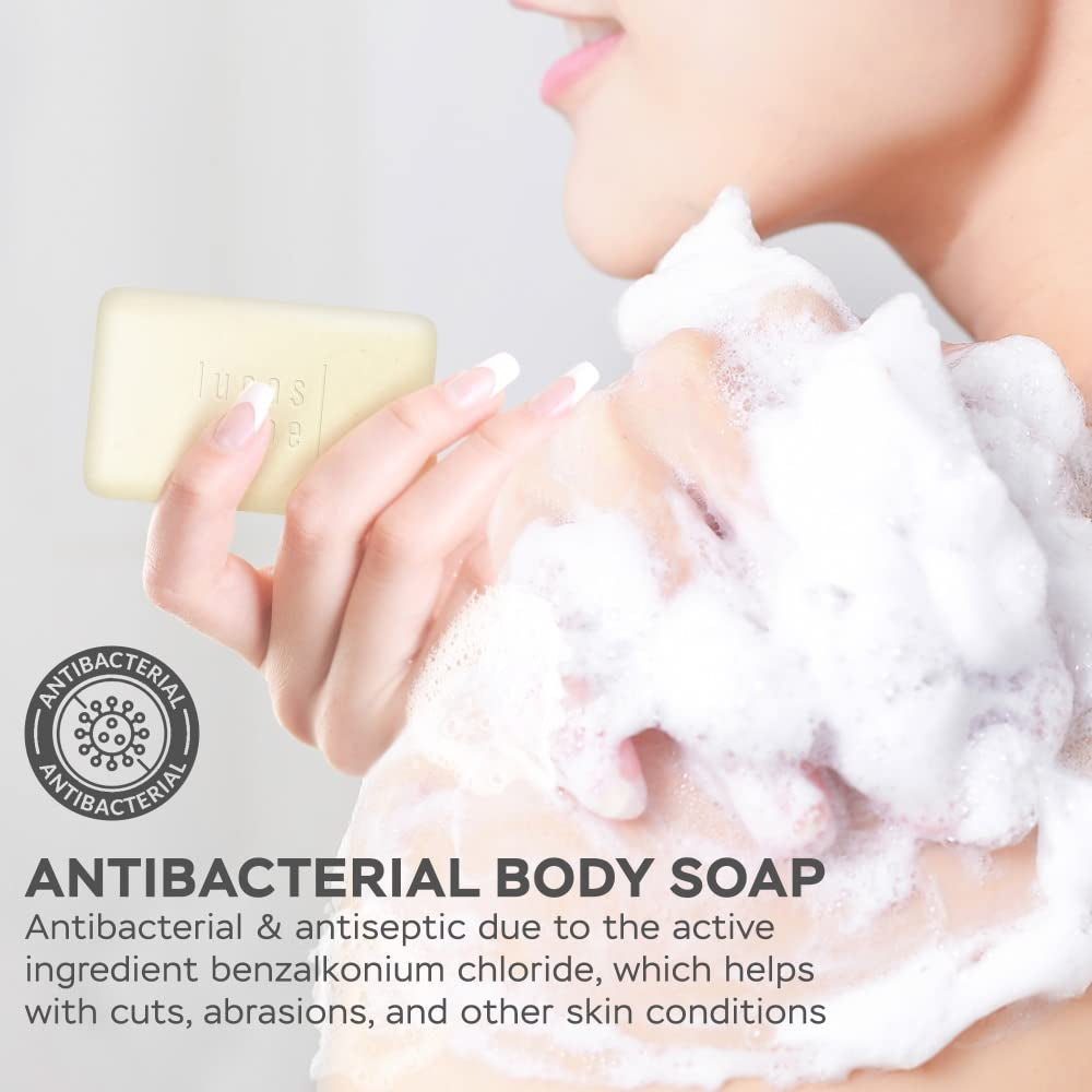 Revitalize Your Skin with Fresh Essence Antiseptic Bar Soap - 6 Pack of Luxurious 4 Ounce Bars Enriched with Mediterranean Olive Oil, Coconut Oil & Aegean Sea Salt - Crafted in Greece