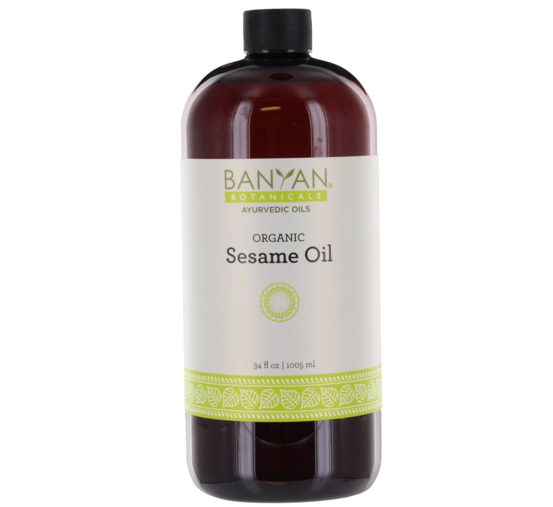 Banyan Botanicals Organic Sesame Oil - Unrefined Ayurvedic Oil for Skin, Hair, Oil Pulling & More - 16oz - Non-GMO, Sustainably Sourced, Vegan