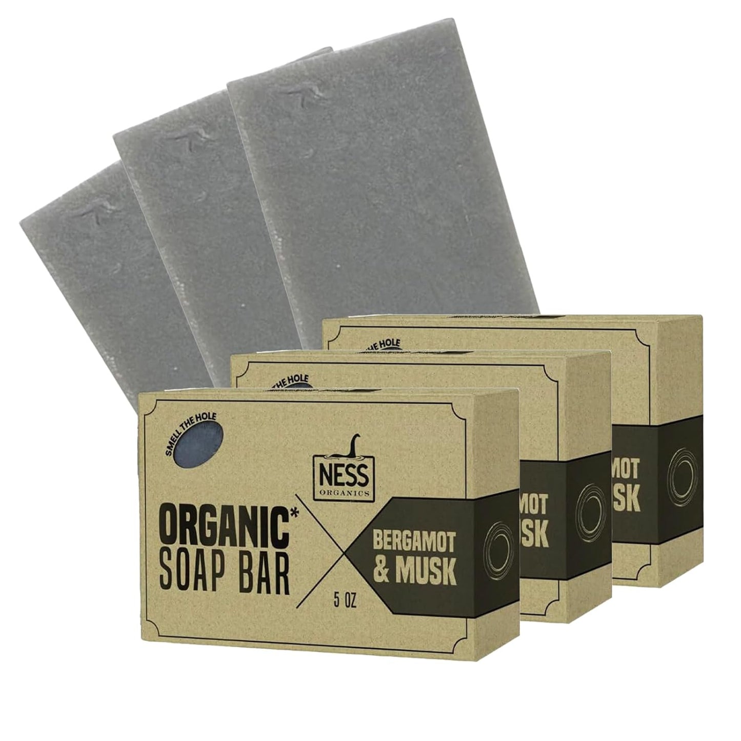 Ness Men's Maritime Moss Soap Bar - Natural, Moisturizing & Handmade with Organic Ingredients, Essential Oils, Vegan & Cruelty-Free