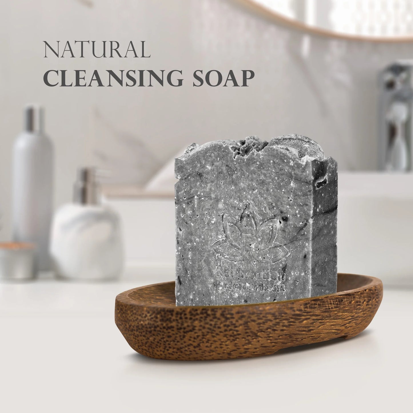 Black Charcoal Soap Bar Natural Cold Process Soap Whiskey, Leather and Patchouli Scent Mix Bar Handmade in USA by