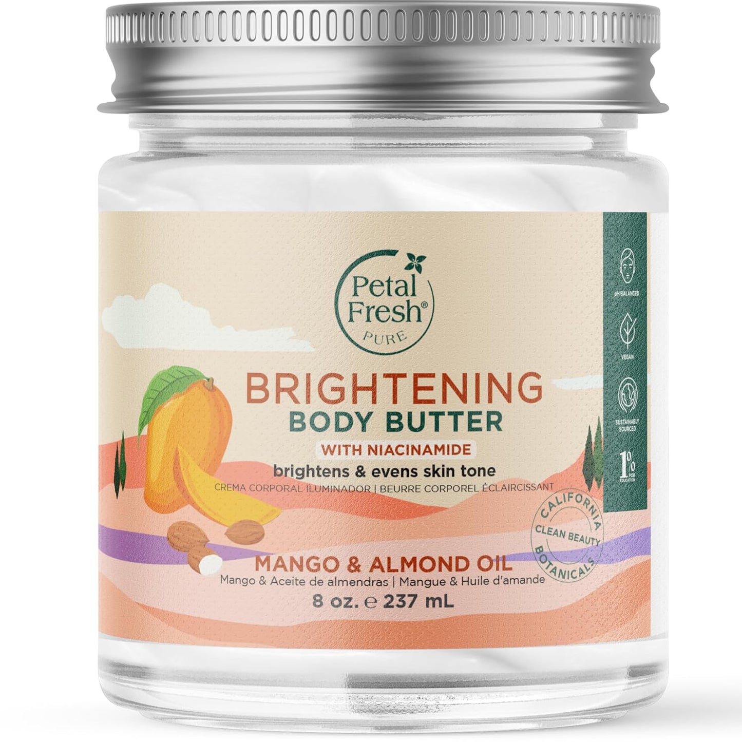 Transform Your Skin with Petal Fresh Pure Restoring Body Butter - Luxurious Honey & Coconut Oil Blend, 8 Fl Oz
