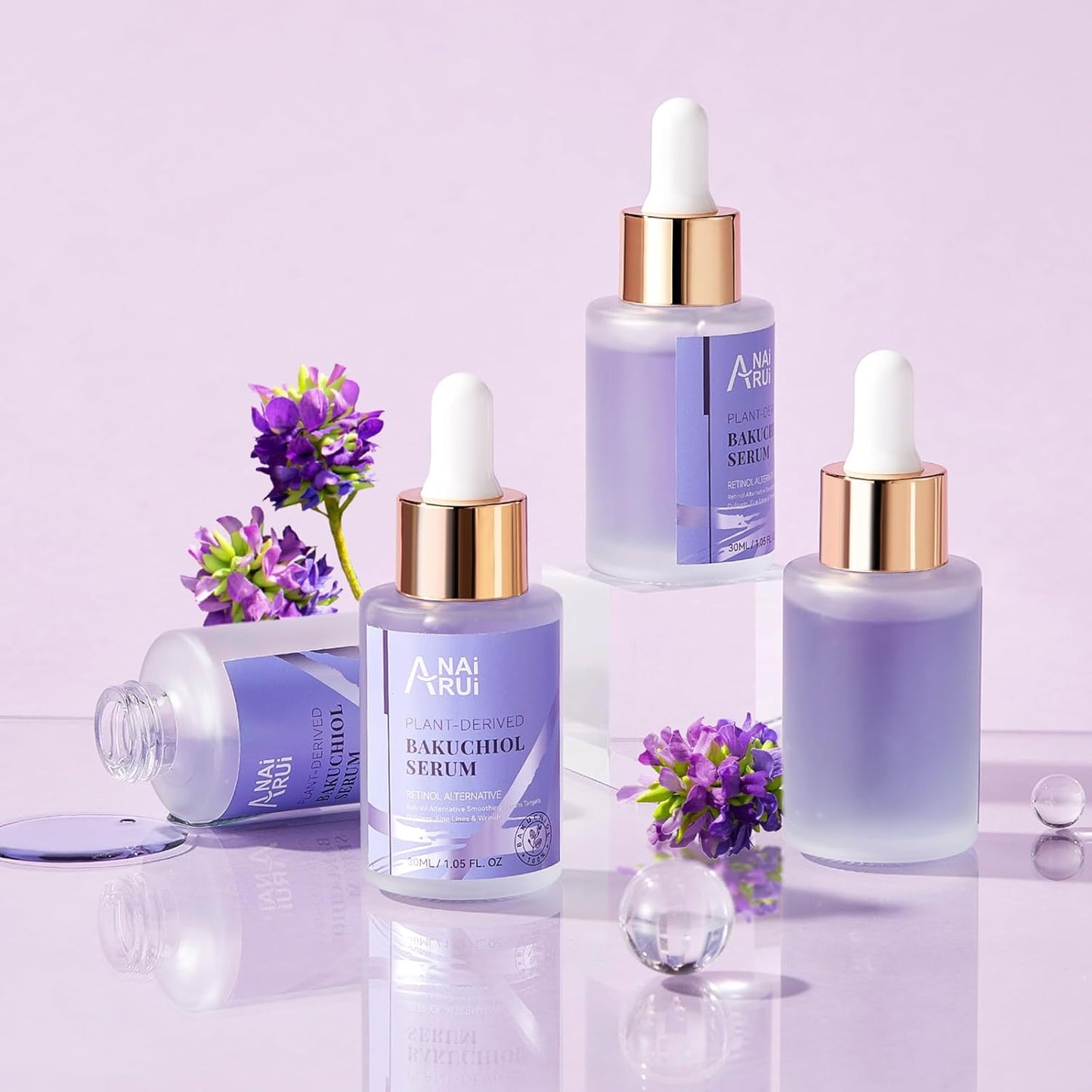 Revitalize Your Skin with ANAI RUI Bakuchiol Face Serum - The Ultimate Anti-Aging Solution Featuring Hyaluronic Acid & Peptides for All Skin Types