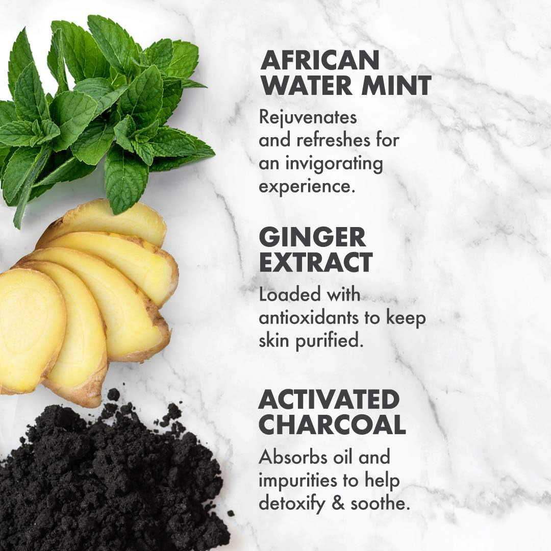 SheaMoisture African Wild Water Mint Detox & Stimulate Hand & Body Scrub - 12 oz for Refreshing Exfoliation