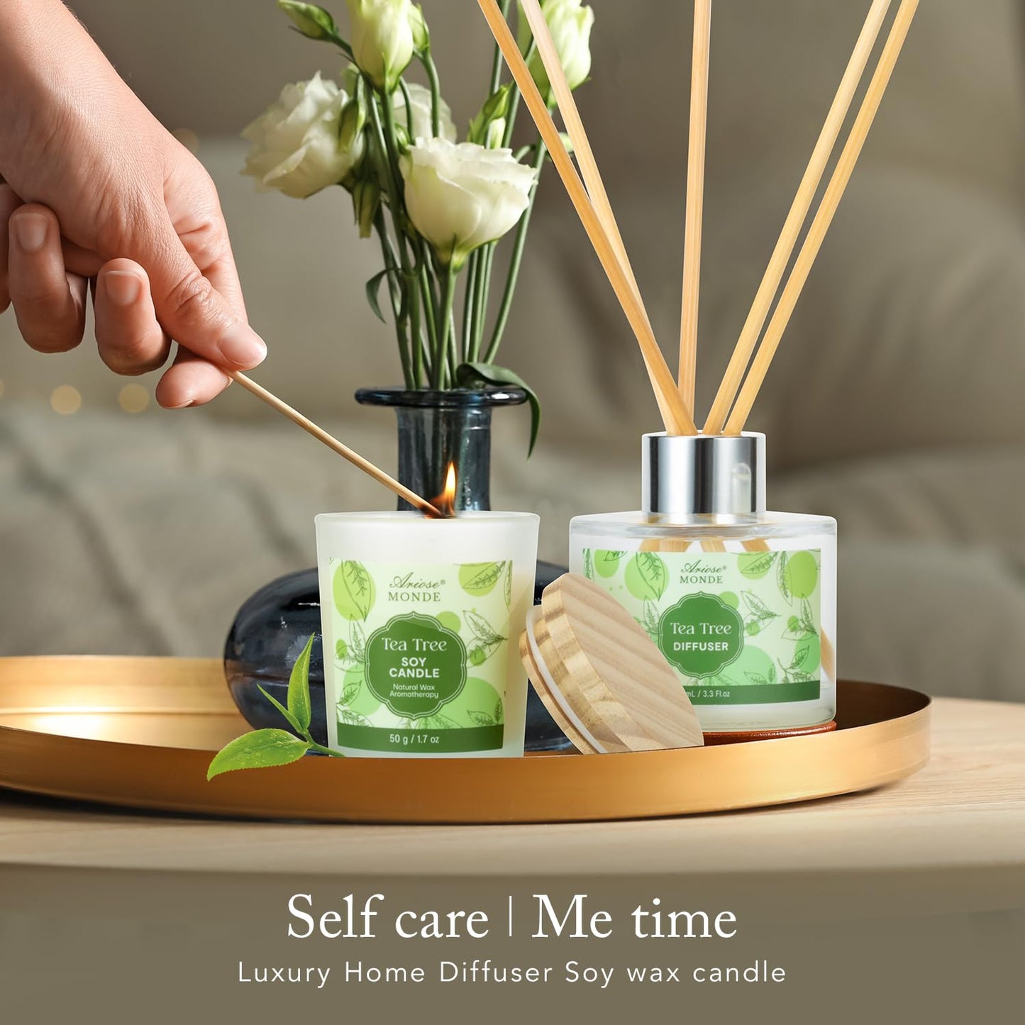 Experience Ultimate Relaxation: Luxurious Tea Tree Spa Gift Basket - The Perfect Self-Care Kit for Women