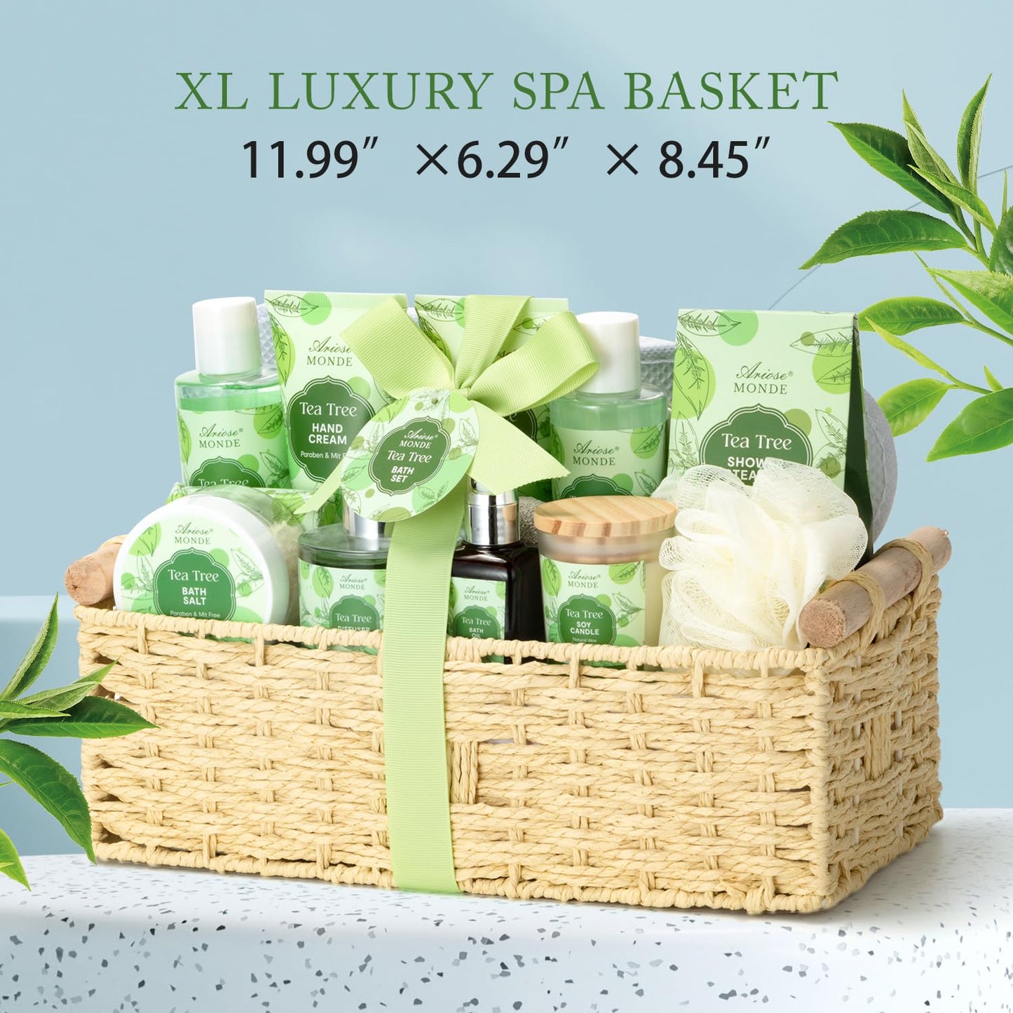 Experience Ultimate Relaxation: Luxurious Tea Tree Spa Gift Basket - The Perfect Self-Care Kit for Women