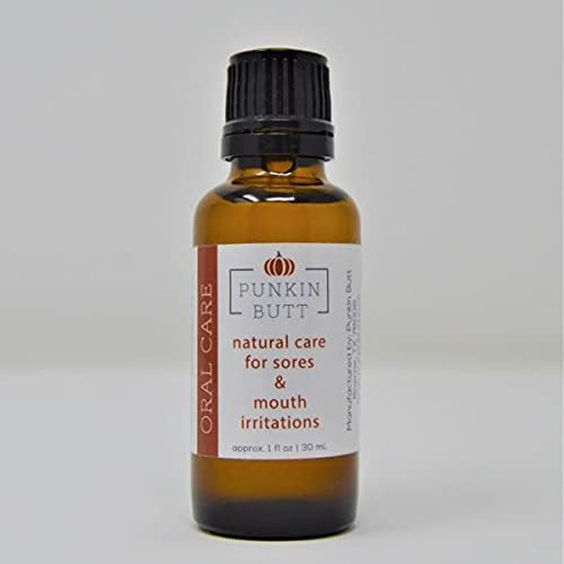Punkin Butt Herbal Teething Oil for Adults - Soothing Relief for Mouth Irritations, Gums & Sores - 1Oz with Easy Dispensing Tip