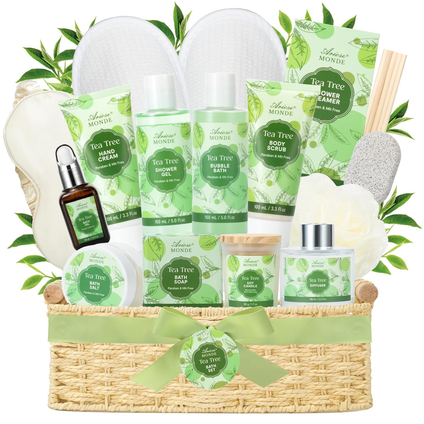 Experience Ultimate Relaxation: Luxurious Tea Tree Spa Gift Basket - The Perfect Self-Care Kit for Women
