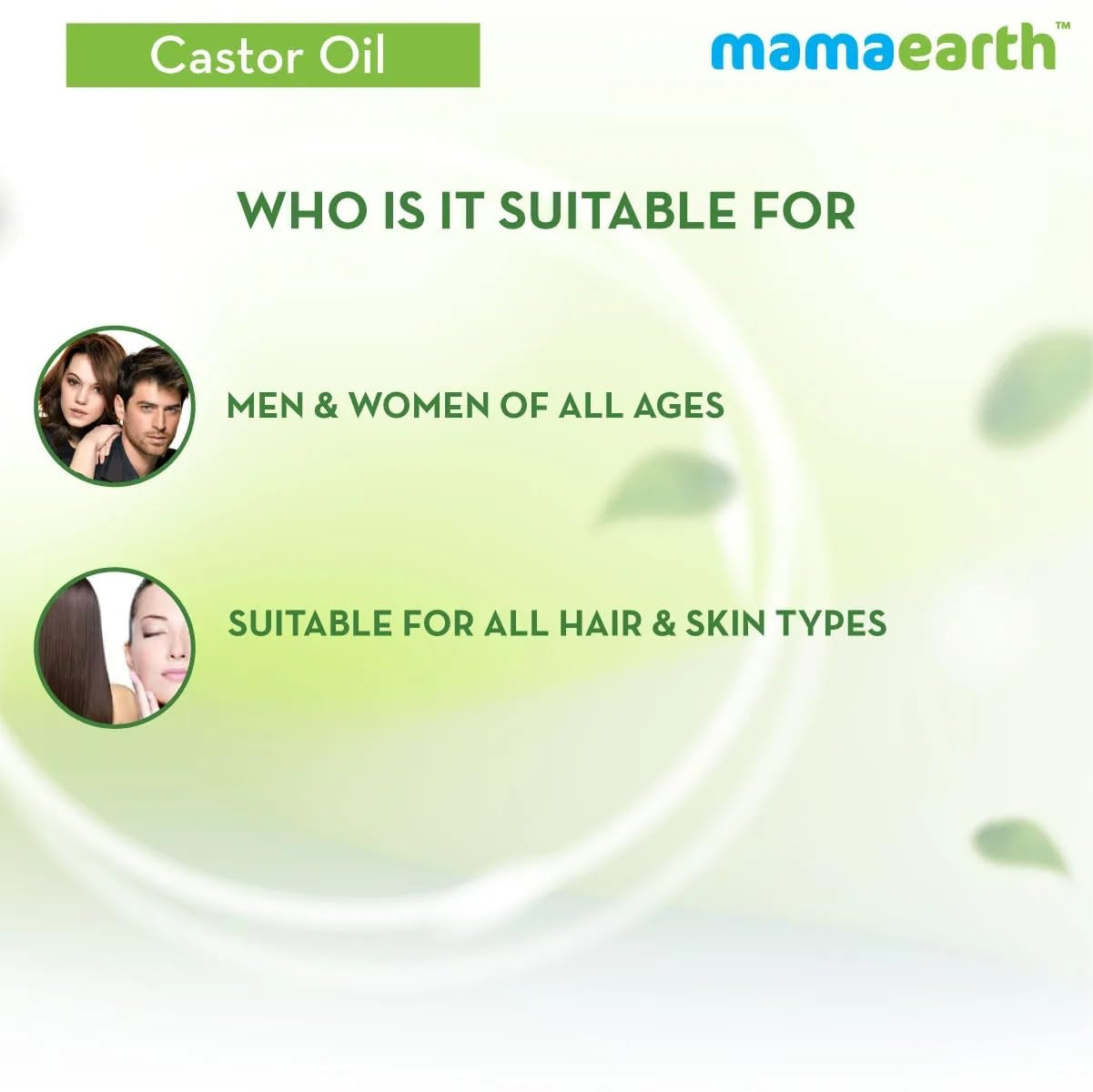 Mamaearth Cold Pressed Castor Oil for Eyebrow & Eyelash Growth | Organic Hair Growth Oil for Radiant Skin & Strong Nails | 5.07 Fl Oz (150ml)