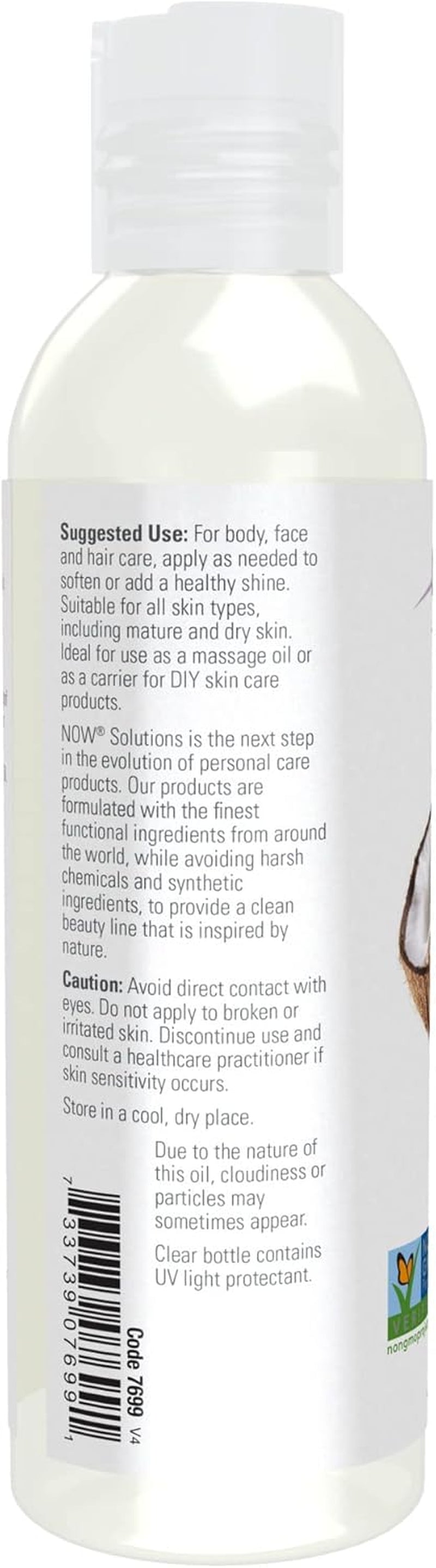 NOW Foods Liquid Coconut Oil - Nourish Your Skin and Hair, 4 oz - Lightweight & Hydrating Formula