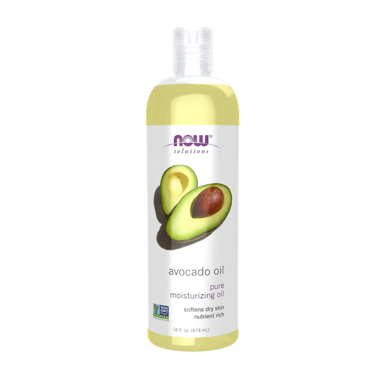 NOW Foods Avocado Oil - 100% Pure Moisturizing & Hydrating Oil, 16 oz - Nutrient-Rich Skincare Essential