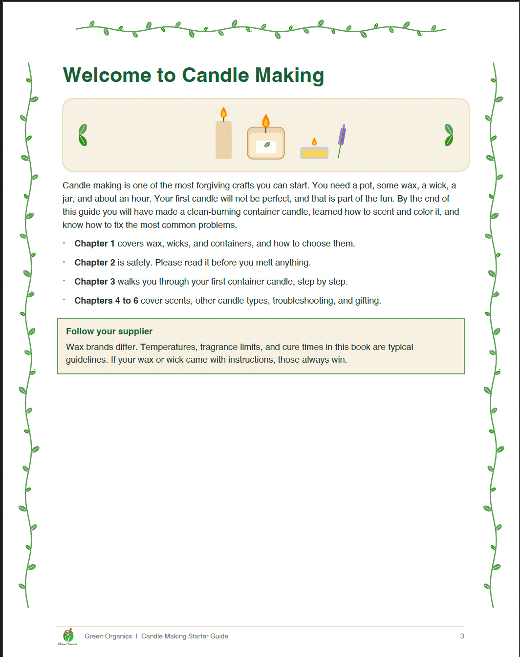 Candle Making for Beginners: The Complete Starter Guide to Soy Candles, Scents & More