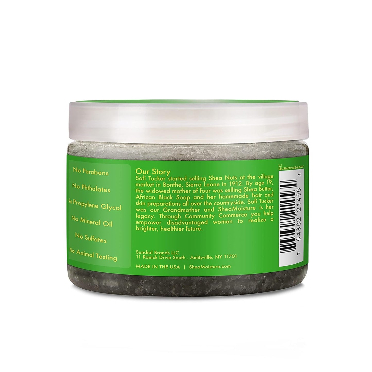 SheaMoisture African Wild Water Mint Detox & Stimulate Hand & Body Scrub - 12 oz for Refreshing Exfoliation