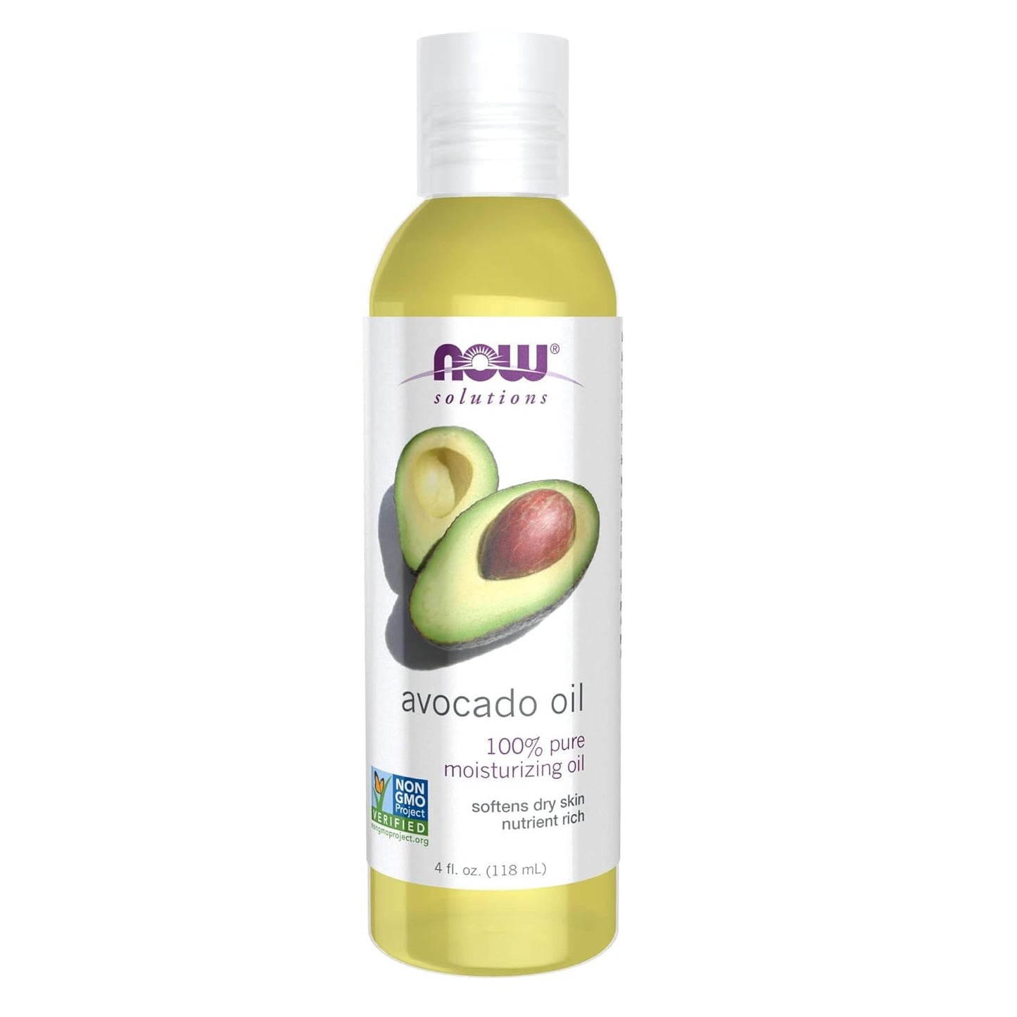 NOW Foods Avocado Oil - 100% Pure Moisturizing & Hydrating Oil, 16 oz - Nutrient-Rich Skincare Essential