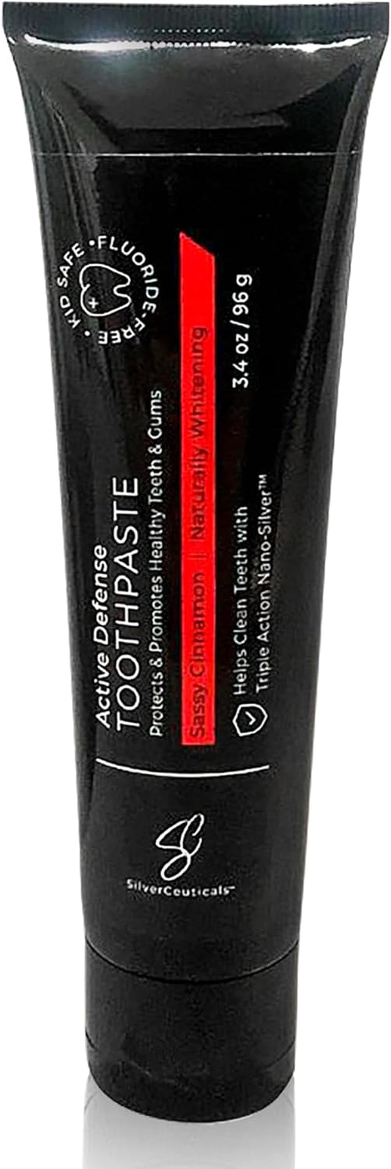 Colloidal Silver Toothpaste with Coral Calcium & Xylitol - Refreshing Mint Flavor - Fluoride & SLS Free - Remineralizes Enamel & Promotes Gum Health - 3.4 Oz