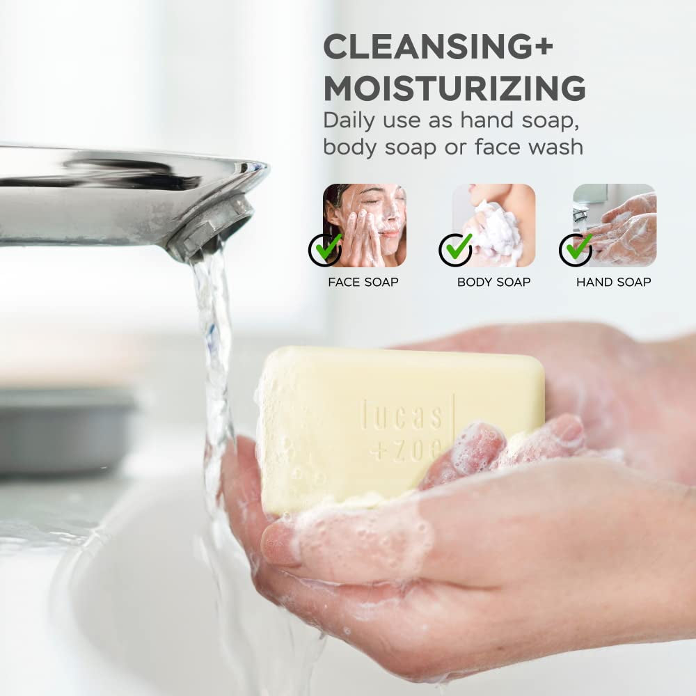 Revitalize Your Skin with Fresh Essence Antiseptic Bar Soap - 6 Pack of Luxurious 4 Ounce Bars Enriched with Mediterranean Olive Oil, Coconut Oil & Aegean Sea Salt - Crafted in Greece