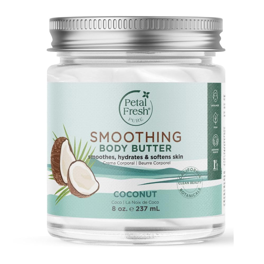 Transform Your Skin with Petal Fresh Pure Restoring Body Butter - Luxurious Honey & Coconut Oil Blend, 8 Fl Oz