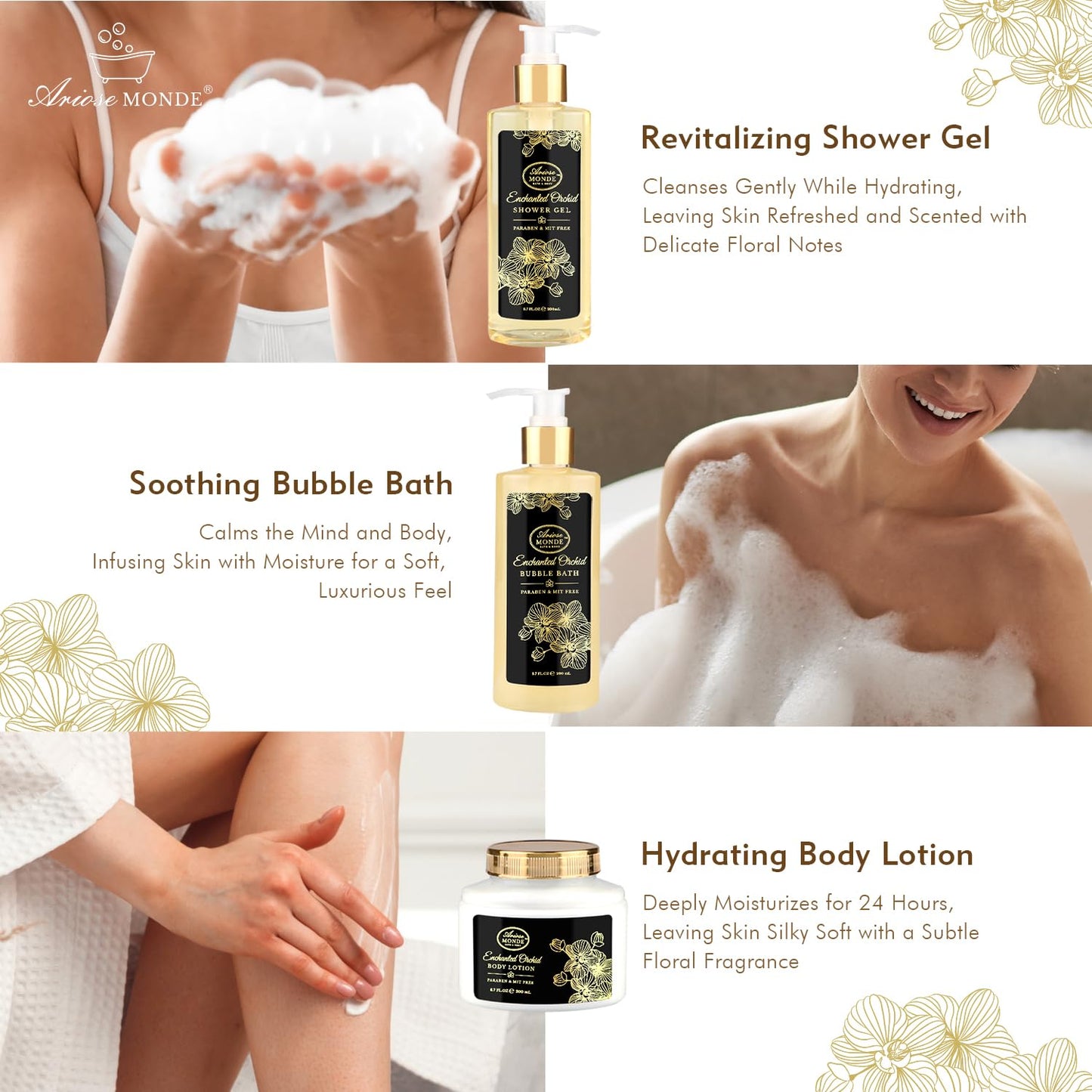 Pamper Her with the Enchanted Orchid Spa Gift Basket - The Ultimate Home Spa Experience for Moms & Women, Featuring Luxurious Bubble Bath, Body Lotion, Bath Bombs & Salts for a Perfect Birthday Surprise