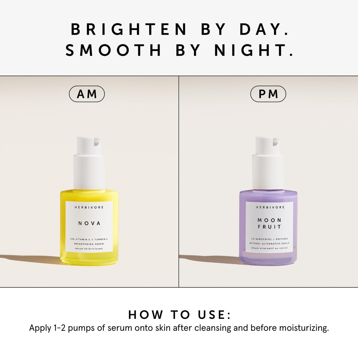 Elevate Your Skincare Ritual: HERBIVORE AM to PM Serum Duo for Radiant Skin Day and Night