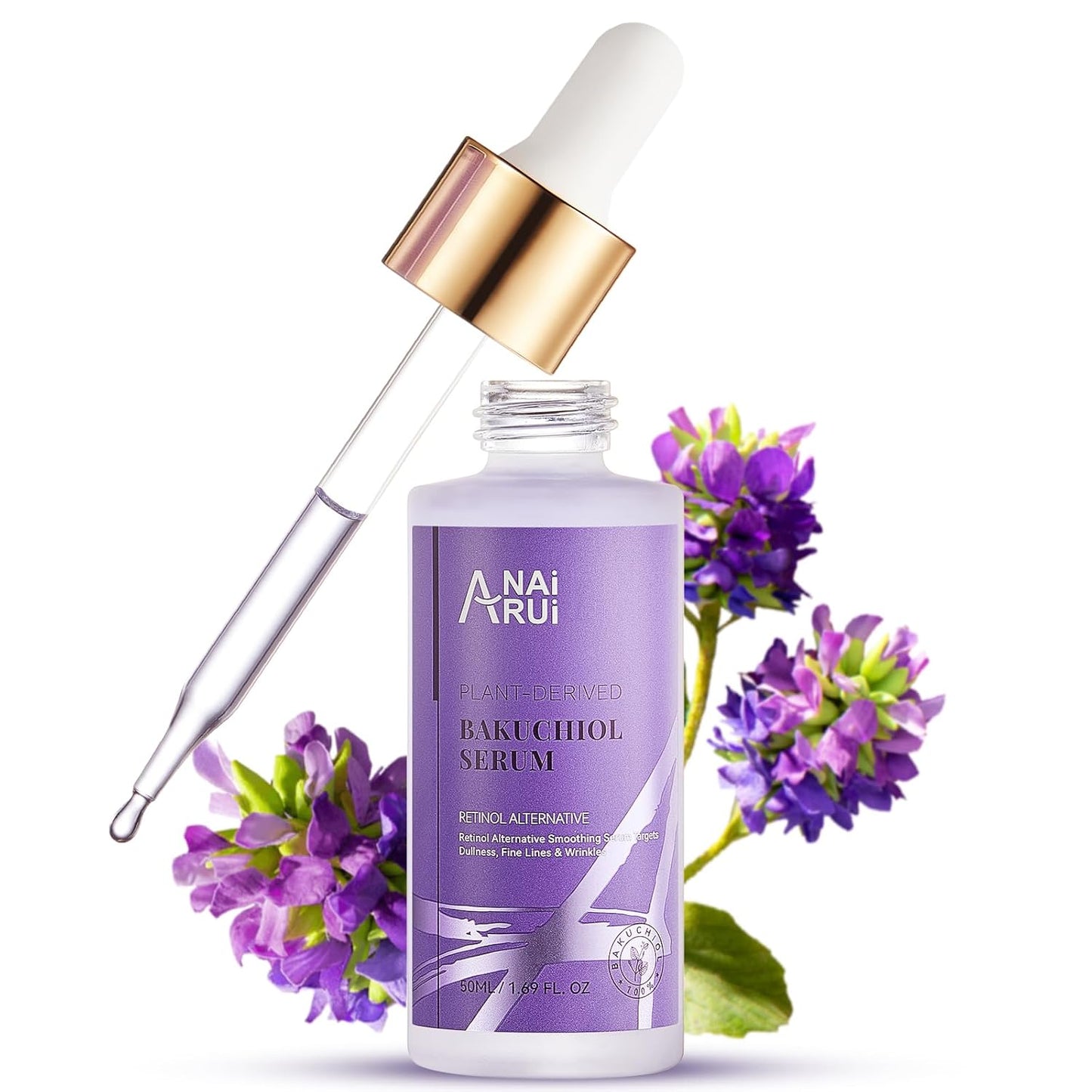 Revitalize Your Skin with ANAI RUI Bakuchiol Face Serum - The Ultimate Anti-Aging Solution Featuring Hyaluronic Acid & Peptides for All Skin Types