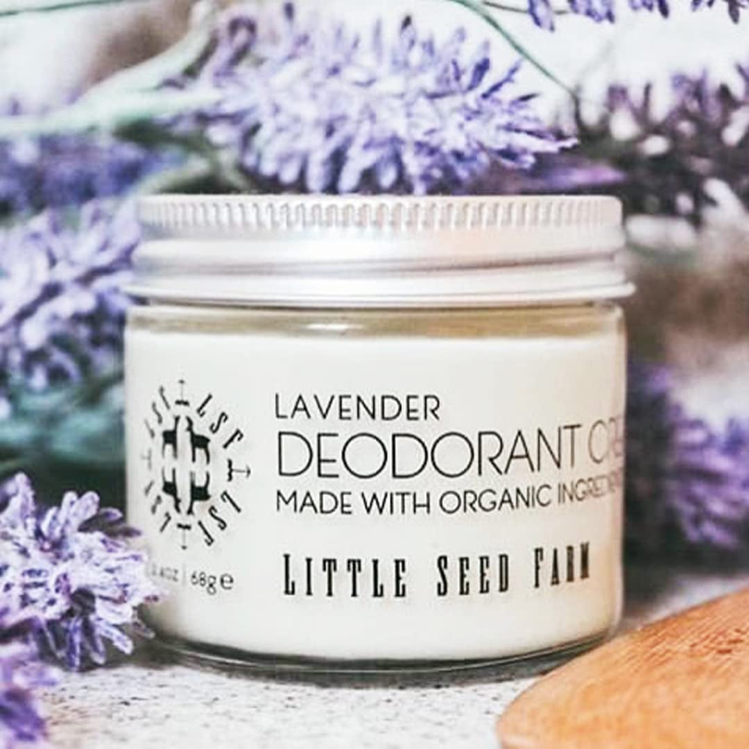 All-Natural Lavender Deodorant Cream - Aluminum Free, Unisex, 2.4 oz - Little Seed Farm
