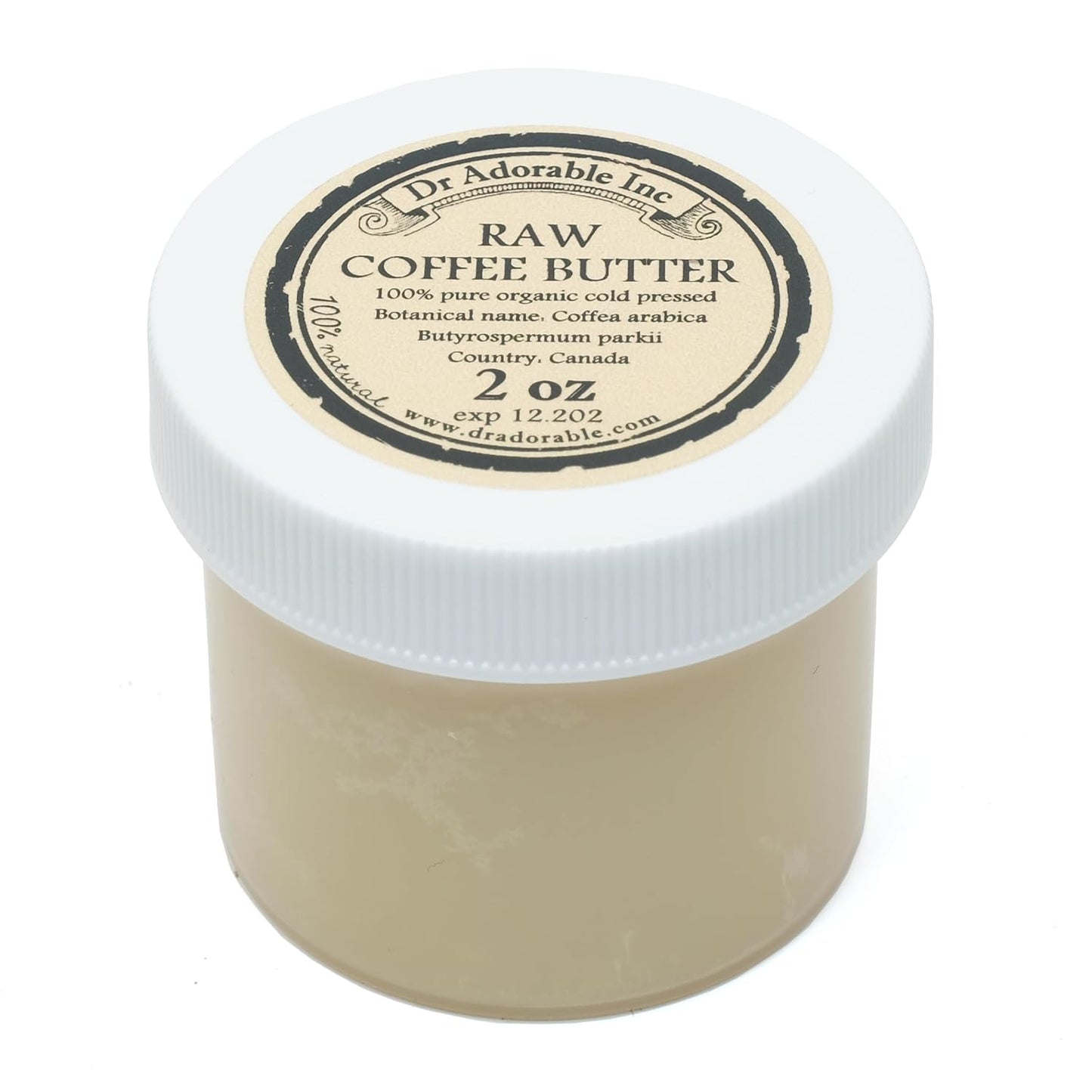 Revitalize Your Skin with Dr Adorable's 2 Oz Pure Natural Organic Coffee Bean Butter - The Ultimate Anti-Aging Moisturizer