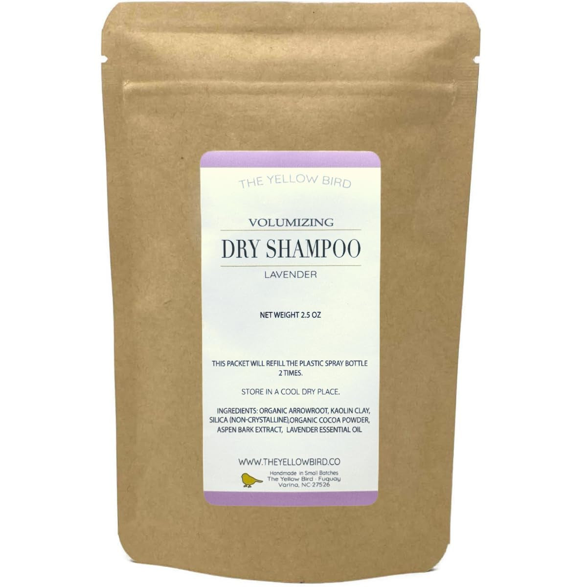 Revitalize Your Hair Naturally with Yellow Bird Eco-Friendly Dry Shampoo Powder - Non-Aerosol, Vegan Formula for All Hair Types