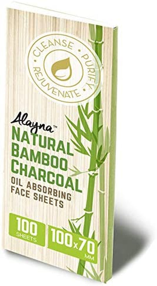 Natural Bamboo Charcoal Oil Blotting Sheets - Absorb Excess Shine & Control Oily Skin - Perfect for Makeup Touch-Ups - 1 Pack