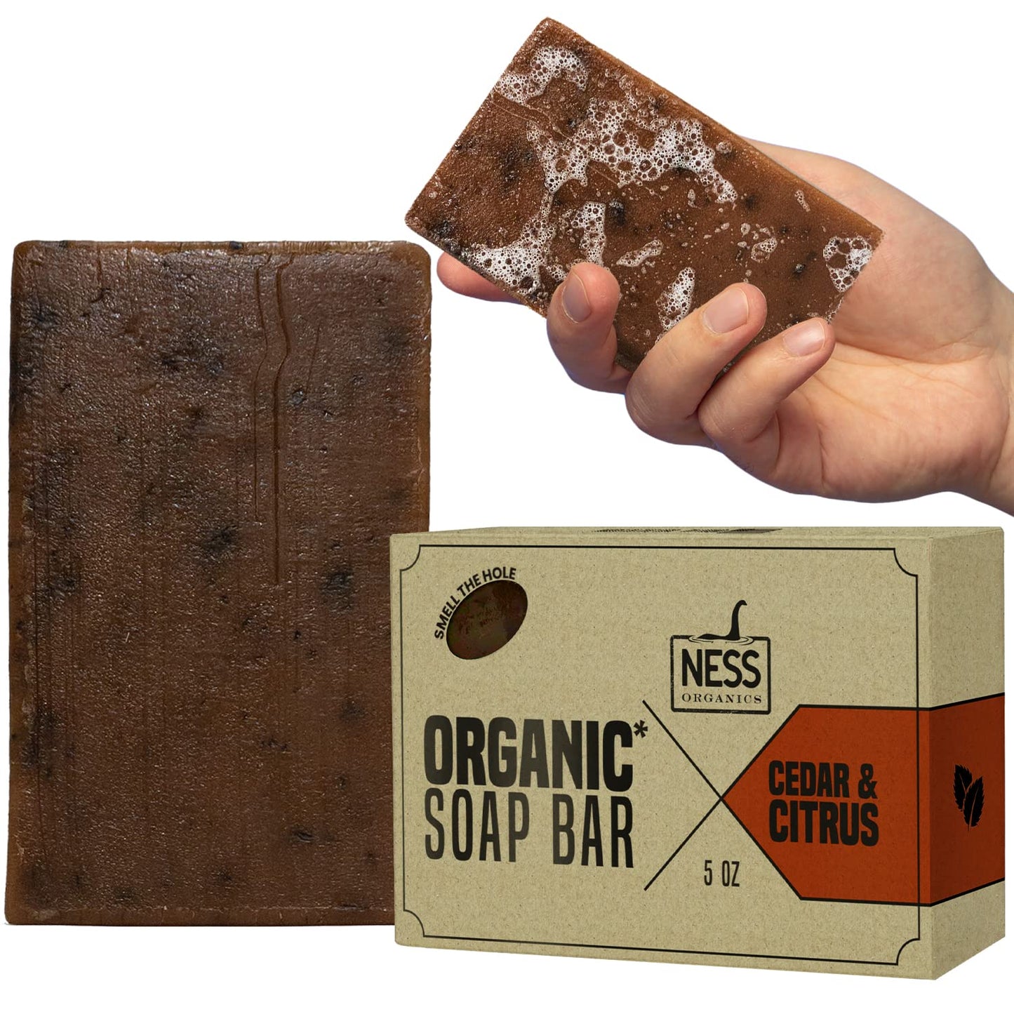 Ness Men's Maritime Moss Soap Bar - Natural, Moisturizing & Handmade with Organic Ingredients, Essential Oils, Vegan & Cruelty-Free