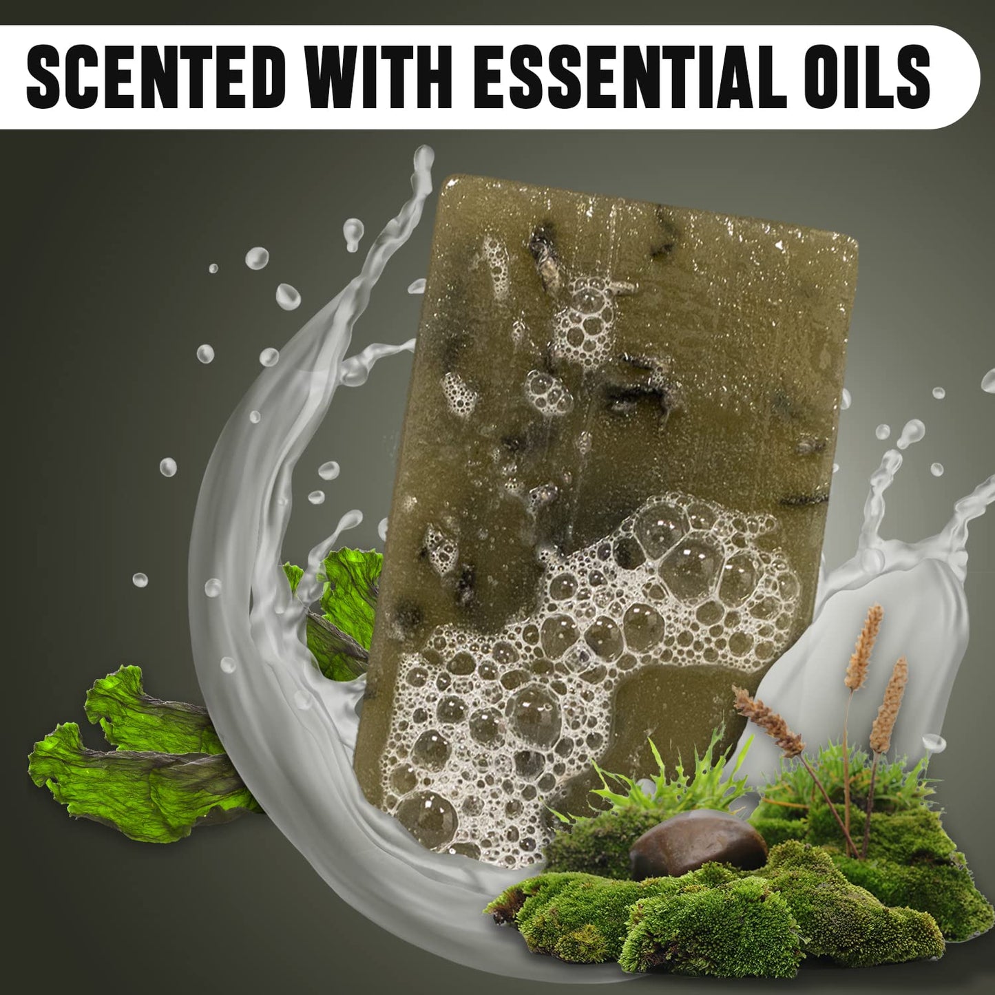 Ness Men's Maritime Moss Soap Bar - Natural, Moisturizing & Handmade with Organic Ingredients, Essential Oils, Vegan & Cruelty-Free