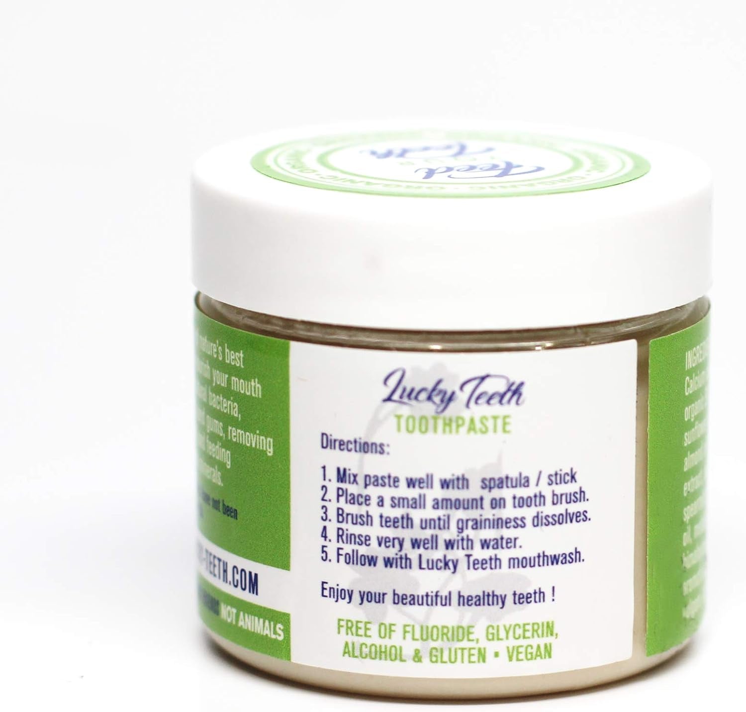 Lucky Teeth Organic Toothpaste - All-Natural Formula for Stronger Teeth & Gums (2 Oz)