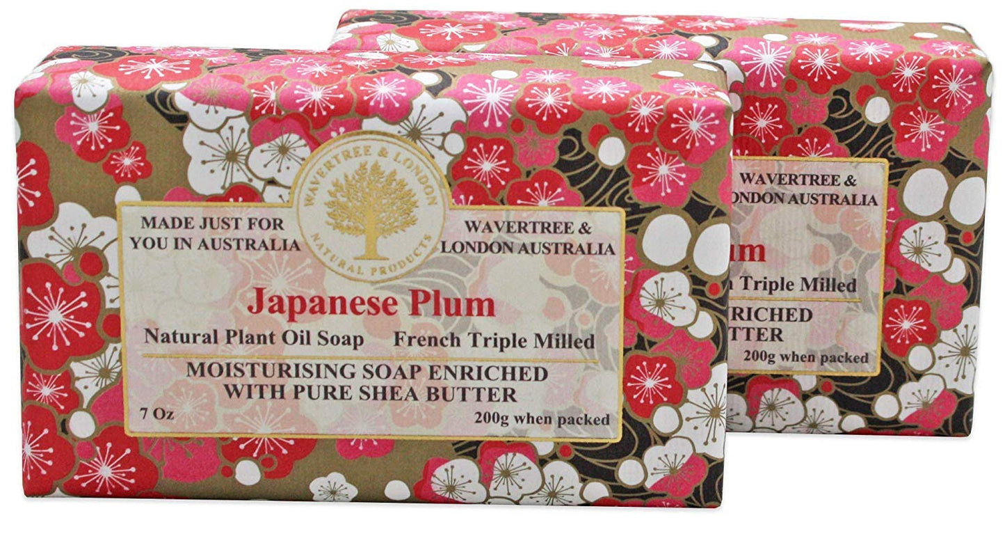 Wavertree & London English Rose Scented Natural Soap - 2 Luxurious 7Oz Triple Milled Bars with Shea Butter for Ultimate Moisturization - Perfect for All Skin Types