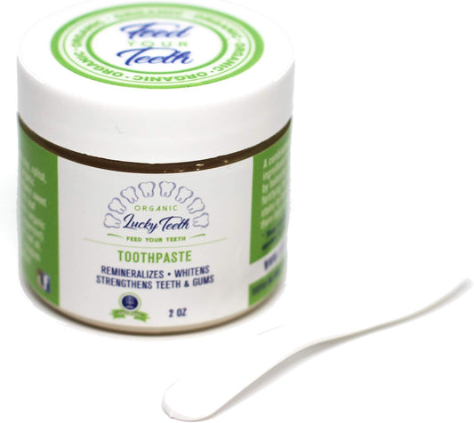 Lucky Teeth Organic Toothpaste - All-Natural Formula for Stronger Teeth & Gums (2 Oz)