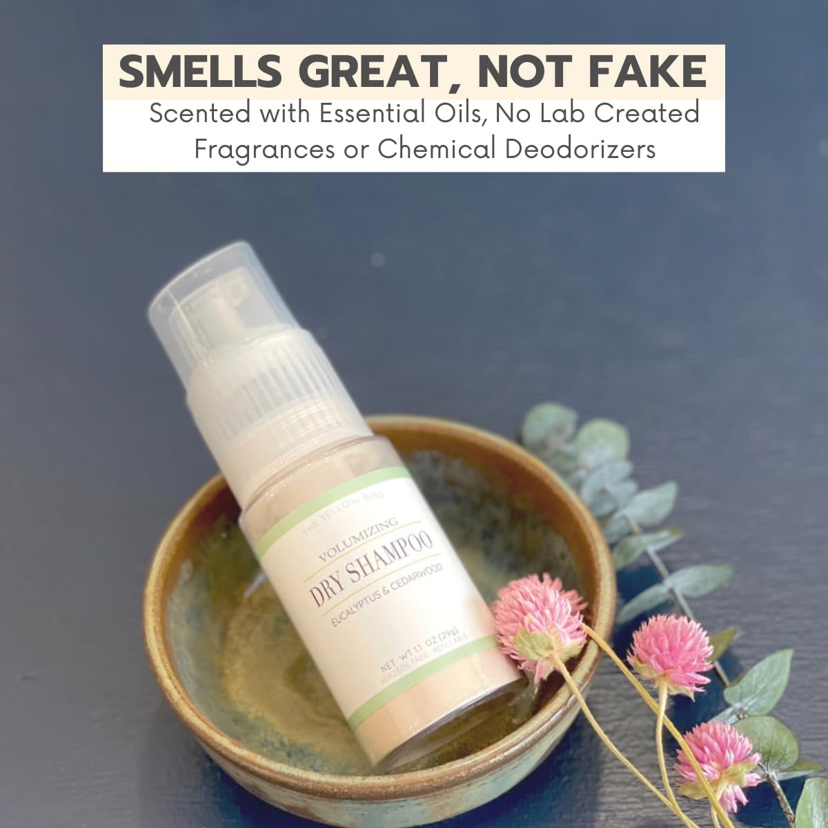 Revitalize Your Hair Naturally with Yellow Bird Eco-Friendly Dry Shampoo Powder - Non-Aerosol, Vegan Formula for All Hair Types