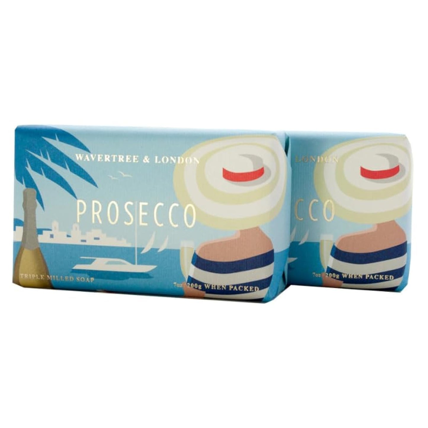 Wavertree & London English Rose Scented Natural Soap - 2 Luxurious 7Oz Triple Milled Bars with Shea Butter for Ultimate Moisturization - Perfect for All Skin Types