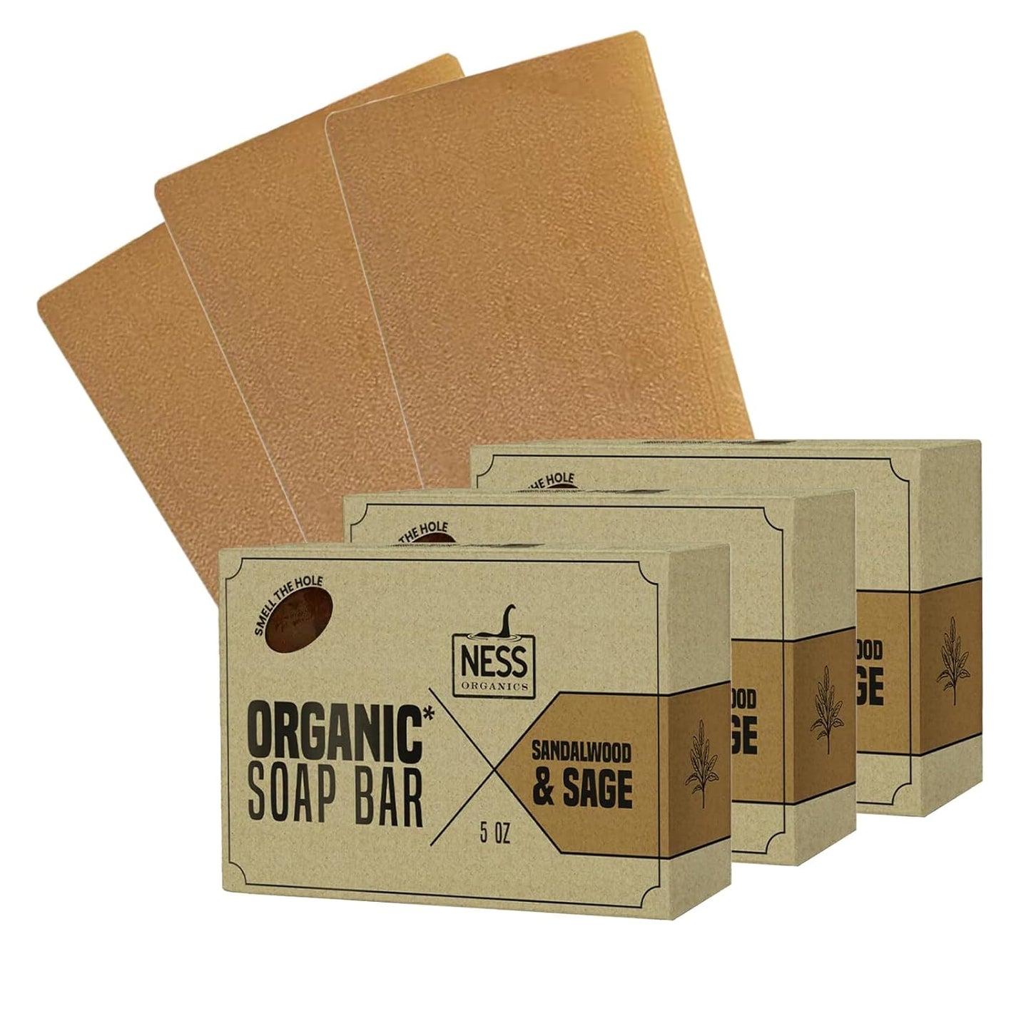 Ness Men's Maritime Moss Soap Bar - Natural, Moisturizing & Handmade with Organic Ingredients, Essential Oils, Vegan & Cruelty-Free