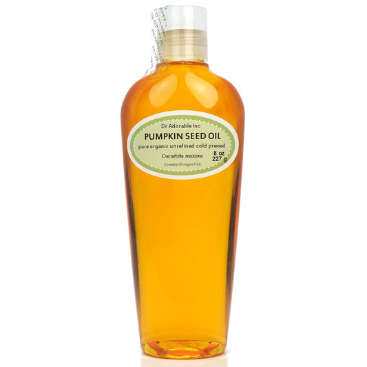 Dr Adorable 100% Pure Organic Cold Pressed Unrefined Pumpkin Seed Oil - 8 Oz Premium Quality