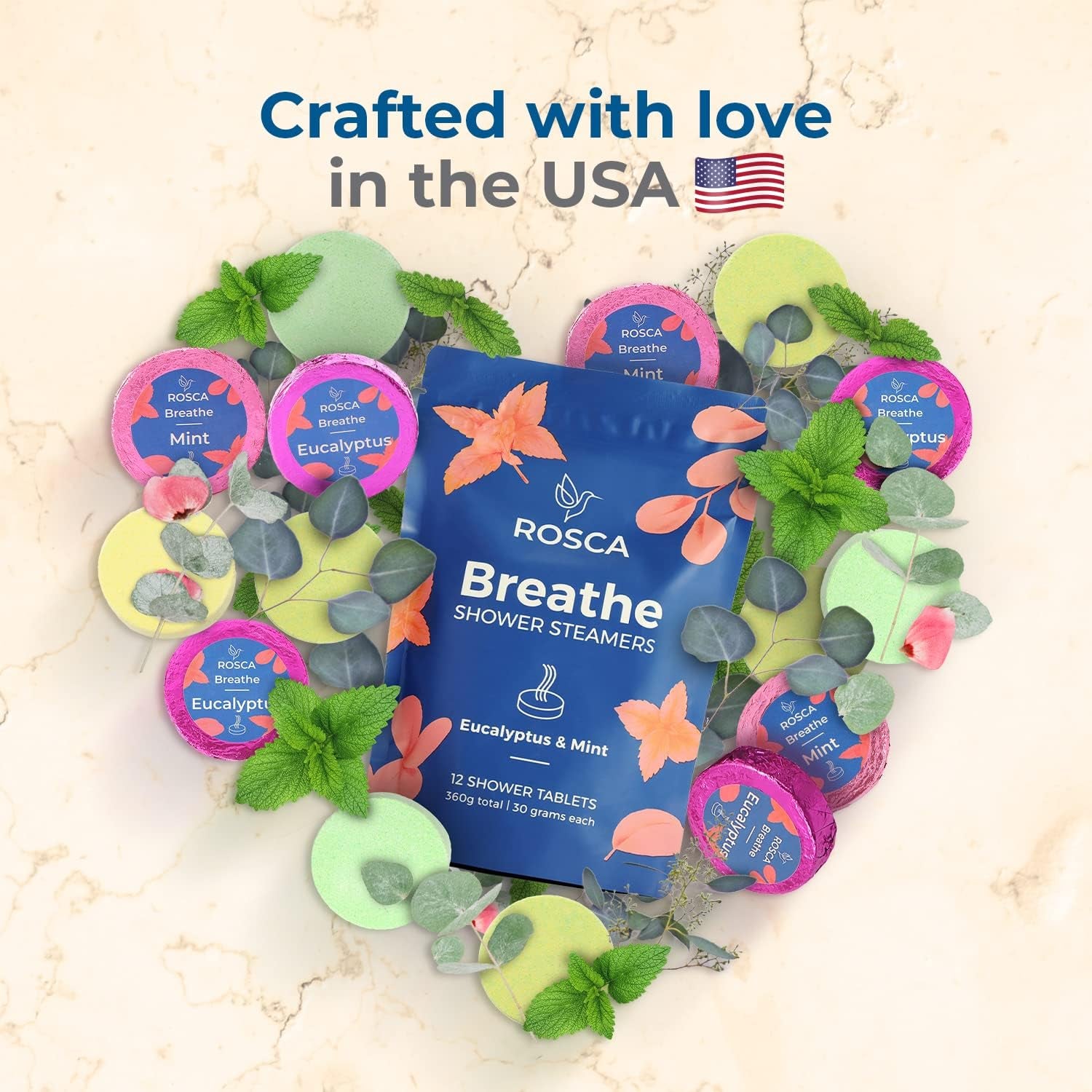 Eucalyptus & Mint Aromatherapy Shower Steamers - 12 Stress Relief Fizzies with Essential Oils - Perfect Relaxation Gifts for Mother's Day & Birthdays for Him and Her