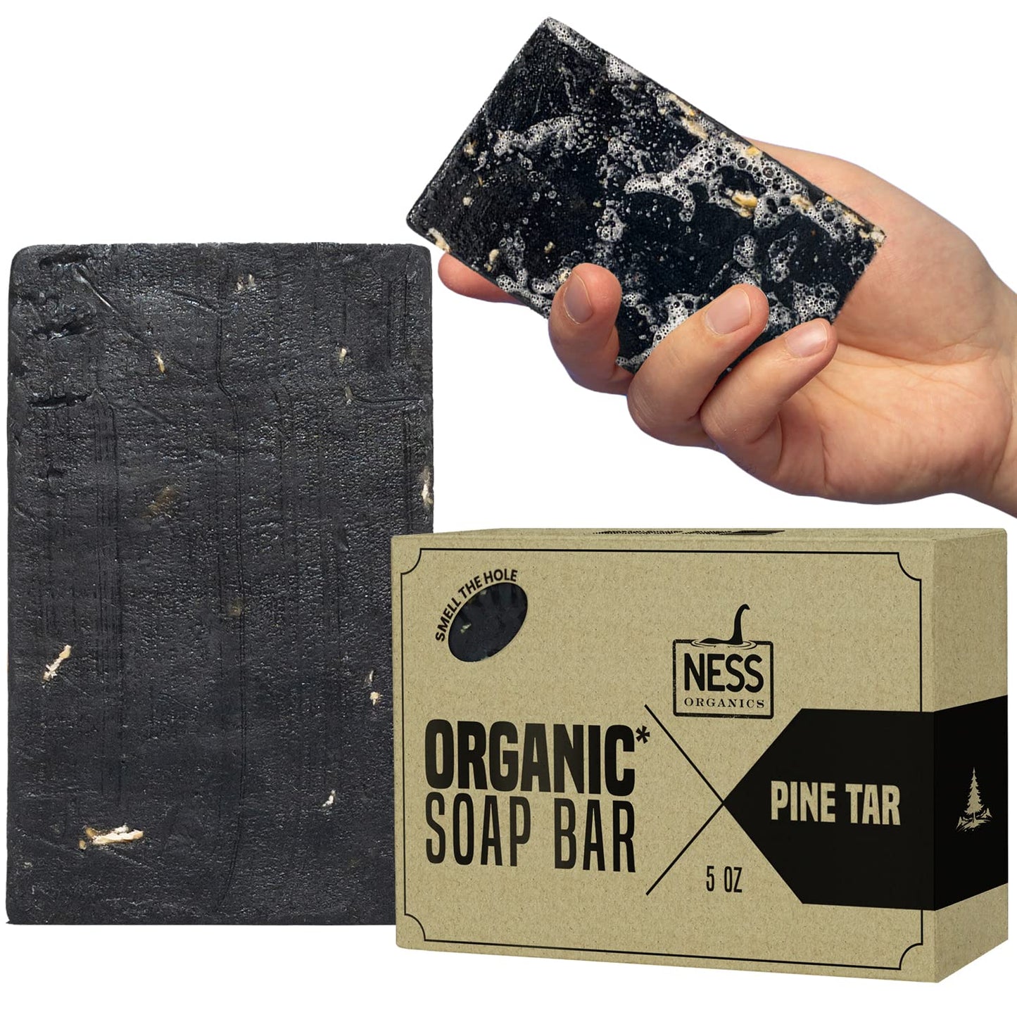 Ness Men's Maritime Moss Soap Bar - Natural, Moisturizing & Handmade with Organic Ingredients, Essential Oils, Vegan & Cruelty-Free
