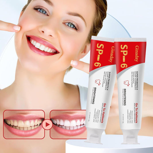 SP-6 Ultra Whitening Toothpaste - Deep Cleaning with Probiotic Balance for Fresh Breath (1 Pcs)