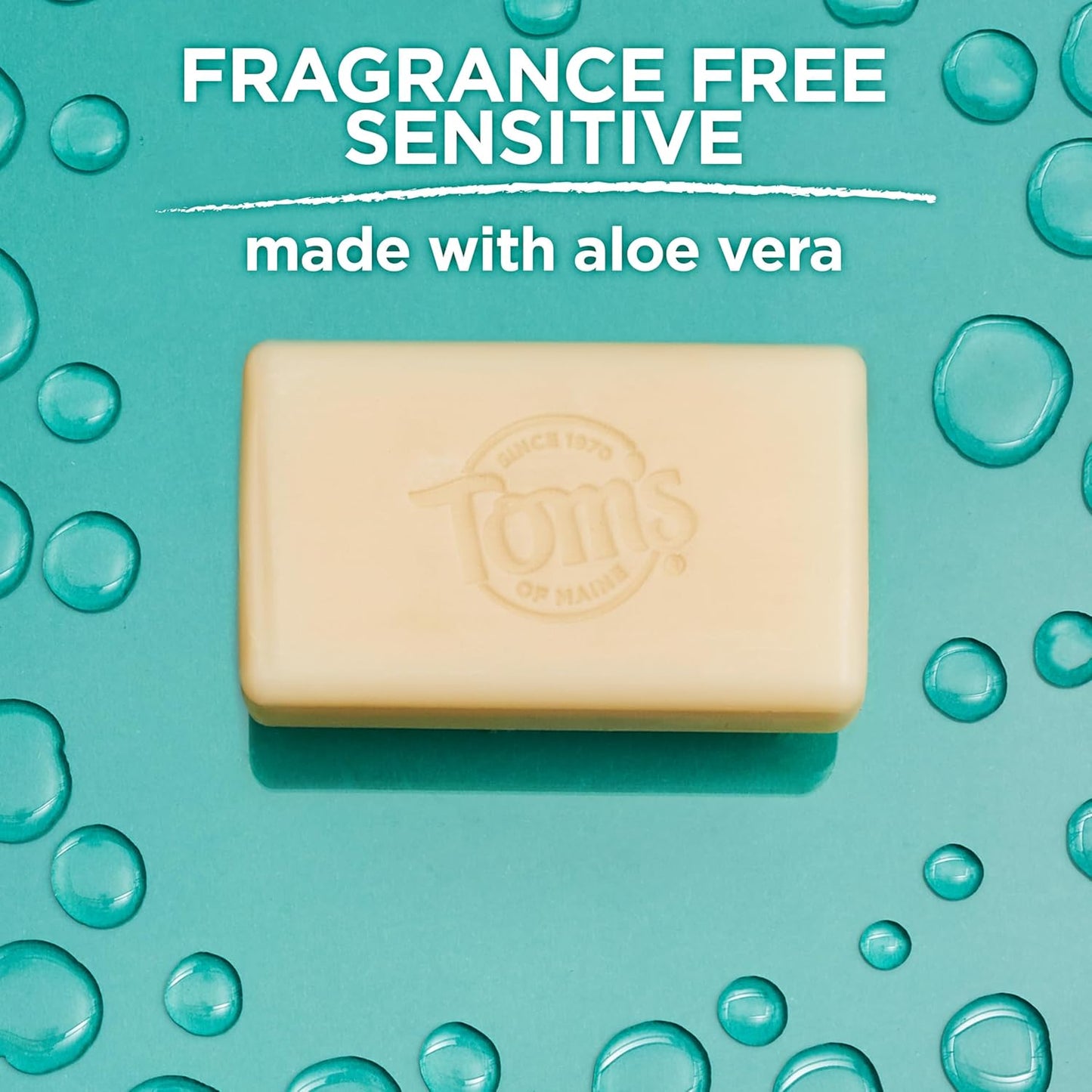 Tom's of Maine Fragrance-Free Natural Beauty Bar Soap for Sensitive Skin - 6 Pack (5 Oz Each)