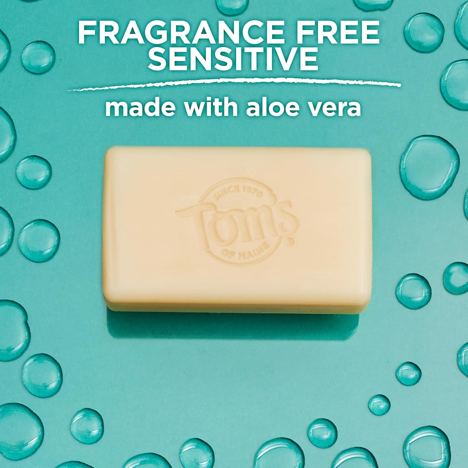 Tom's of Maine Fragrance-Free Natural Beauty Bar Soap for Sensitive Skin - 6 Pack (5 Oz Each)